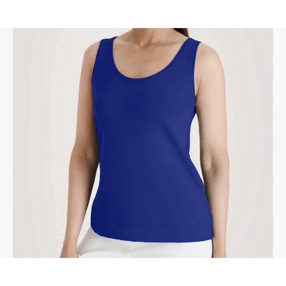 NWT Chico’s Microfiber Sleeveless Tank Top Cobalt Blue Size 1